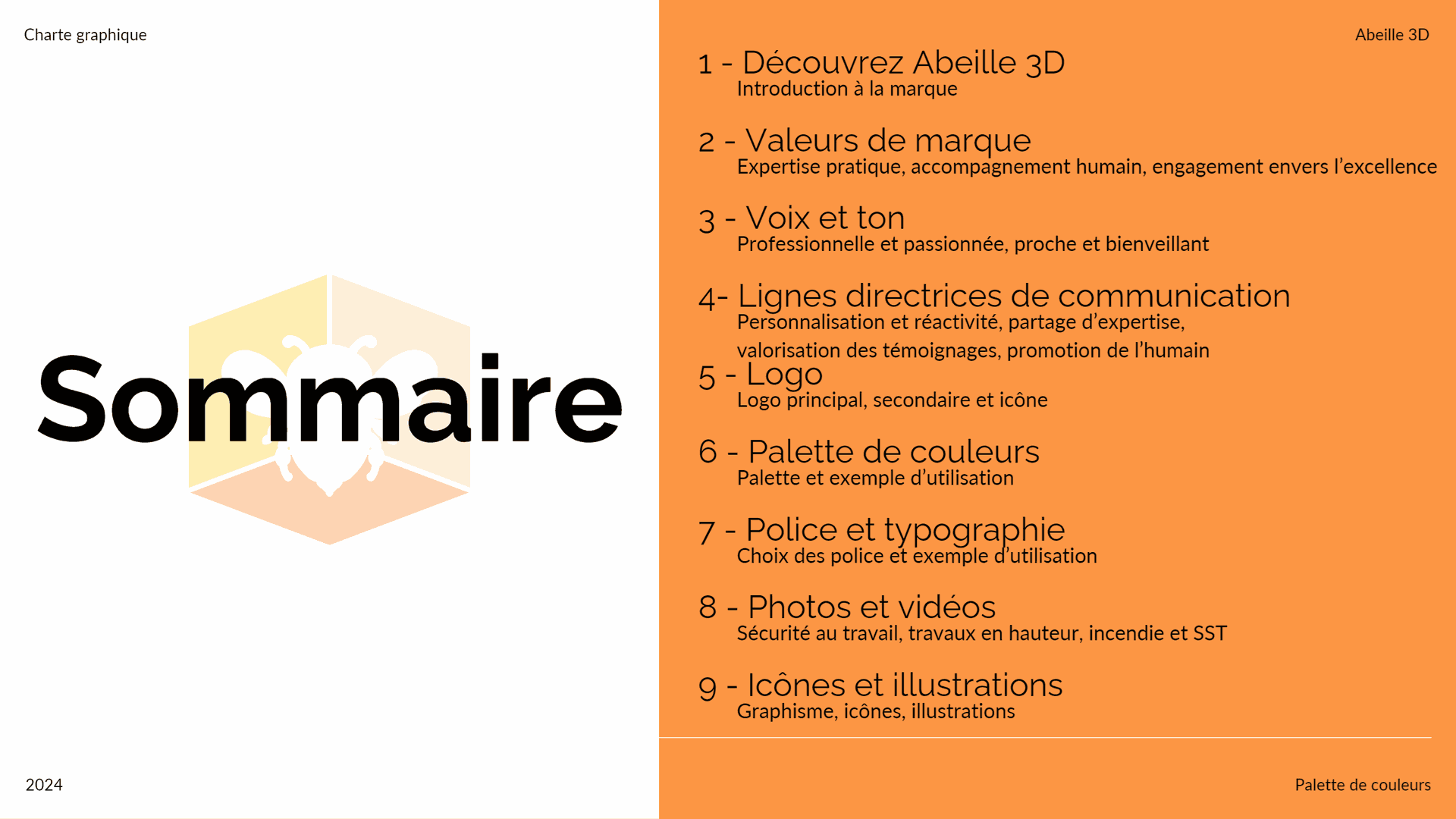 Charte graphique Abeille 3D